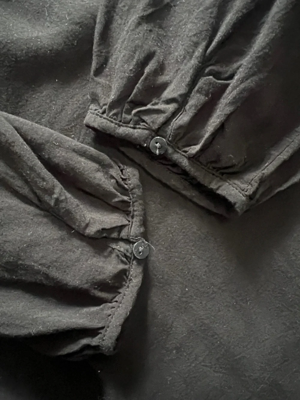 Old Navy Black V-Neck Long Sleeve Top with Gathered Neckline XL TALL - Picture 6 of 8
